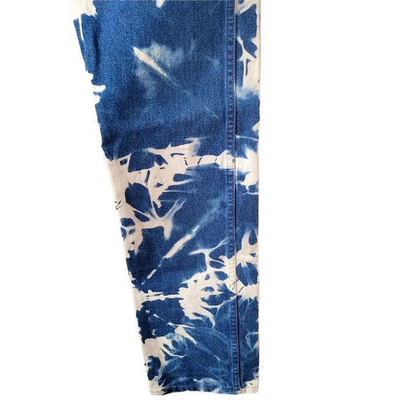 Wrangler 7x32 Straight Leg Hand Bleached Upcycled Jeans 100% Cotton - Picture 3 of 6